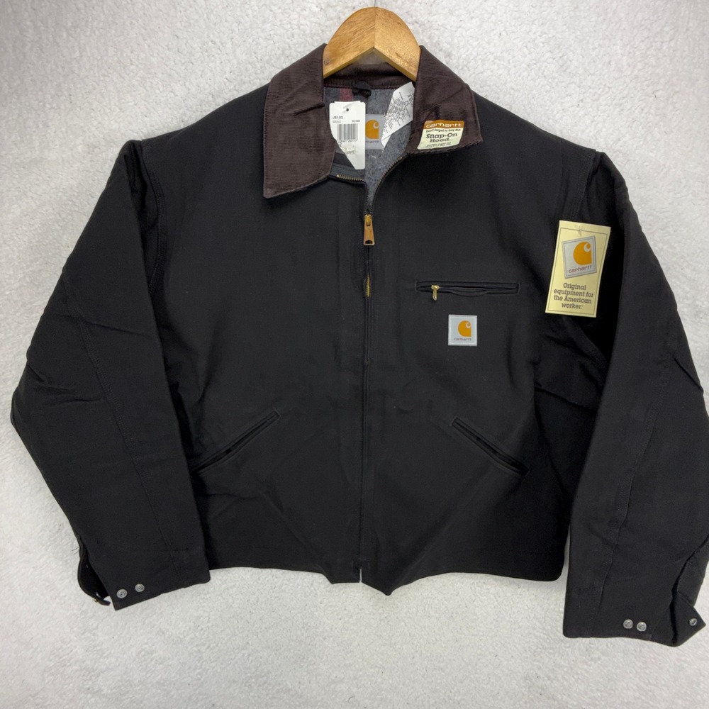 Carhartt Detroit Jacket Blanket Lined Mens 52 2XL J01 BLK Black NWT‎ NOS